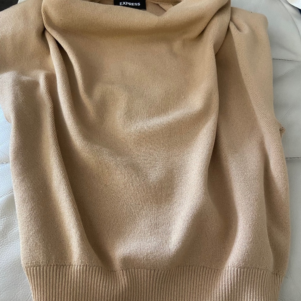 Camel colored express knit top